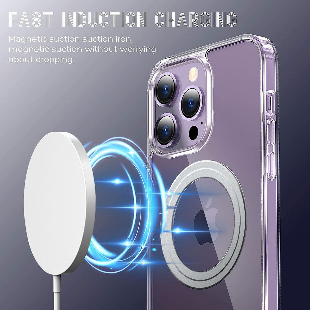 For iPhone 15 Pro Magnetic Clear Case TPU PC Shockproof Protective Phone Case Compatible with MagSafe For iPhone 15 Pro Magnetic Clear Case TPU PC Shockproof Protective Phone Case Compatible with MagSafe